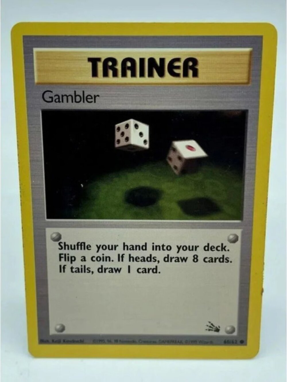 Gambler 60/62 Fossil Set Non-Holo Vintage 1999 Pokemon TCG‎